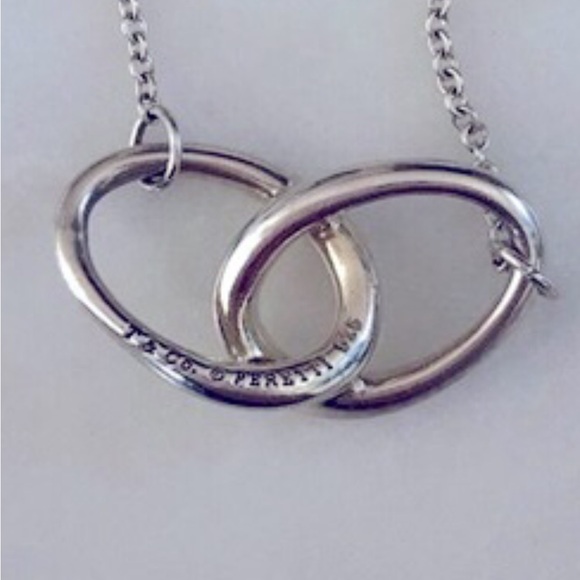 Tiffany & Co. Silver Double Hoop Necklace - Picture 9 of 13